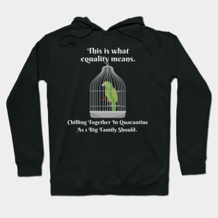 Motivational Parrot - This Is What Equality Means - Funny Quarantine Hoodie